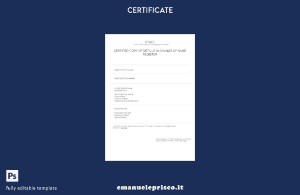 stile verificato Copia autenticata dei dettagli nel modello di registro del camb